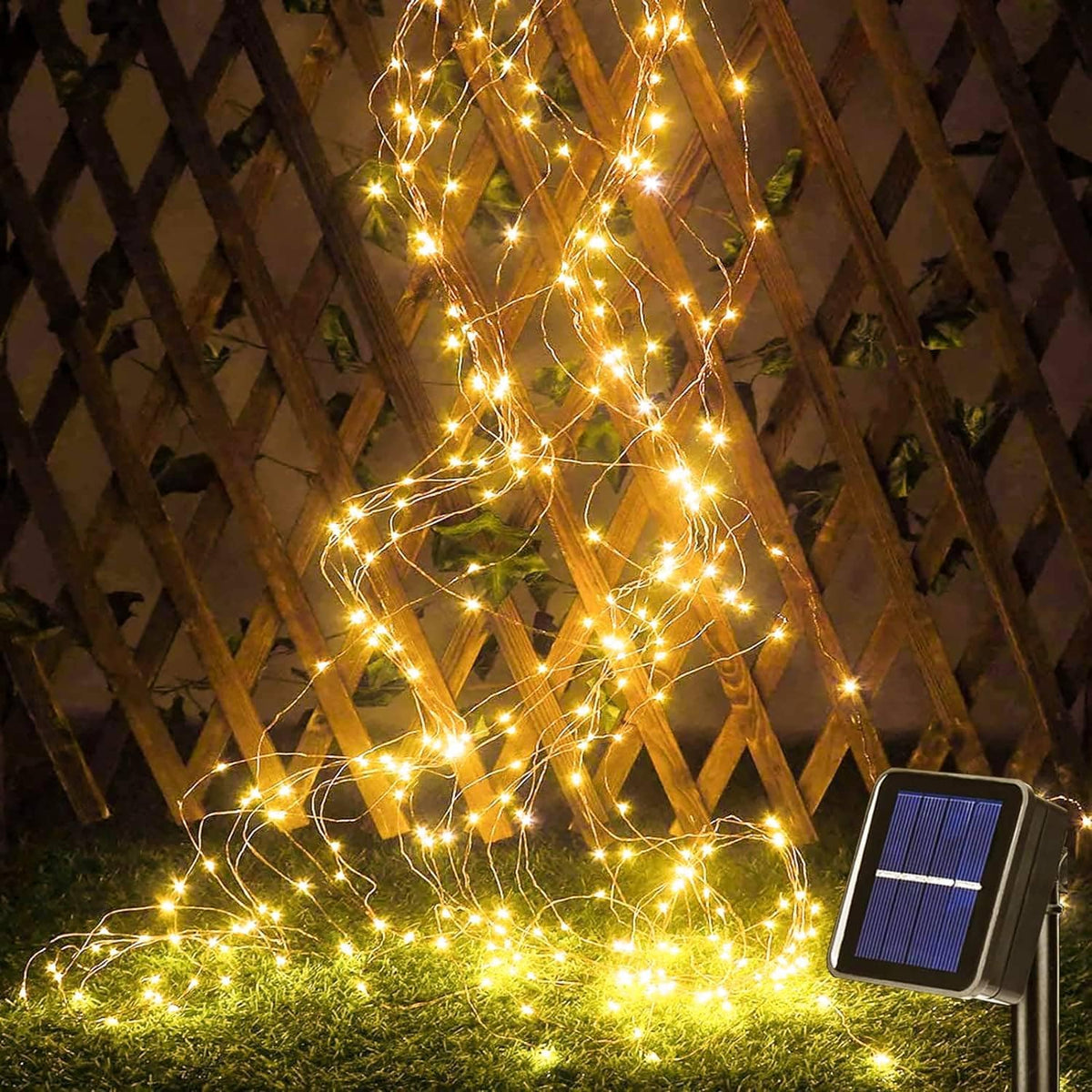 yowin Solar Lichterkette Aussen 1M 100 LED Lichterschweif, Wasserfall – Yowin