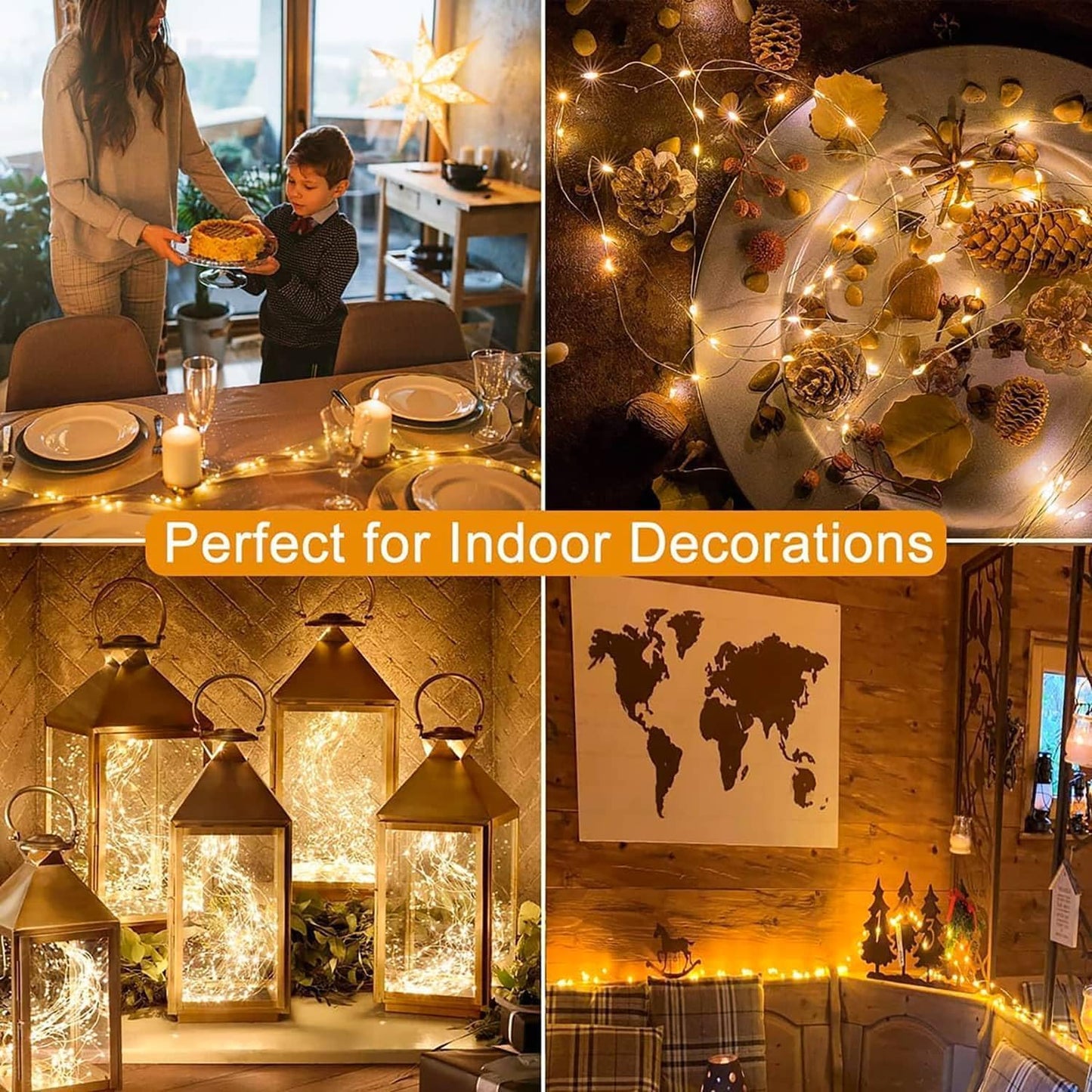 yowin Lichterschweif 2M 200 LED Weihnachtsbeleuchtung mit Batterie, Timer, Fernbedienung, Lichterstrang 8 Modi Wasserfall Lichterkette Wasserdicht Lichterbündel für Weihnachten Baum Außen Innen Deko