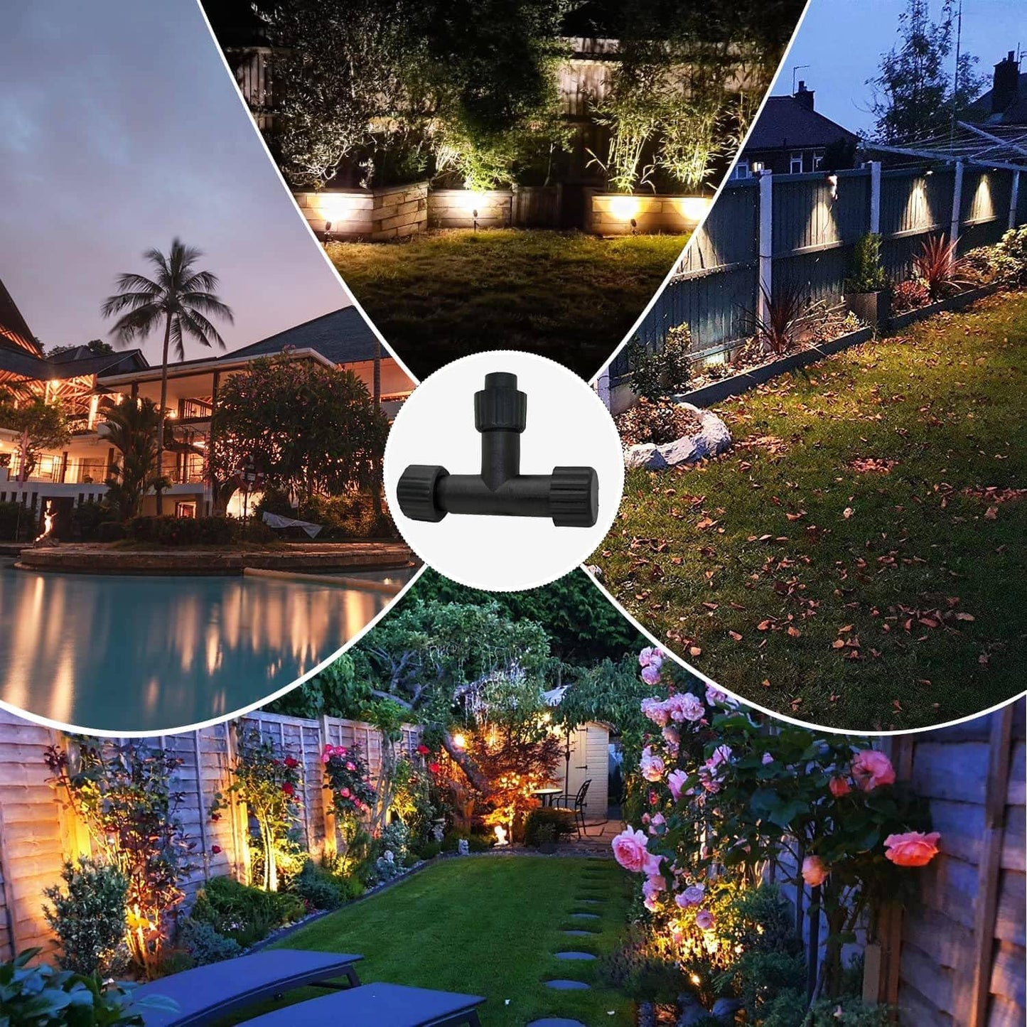 yowin Splitter Connector for Fairy Lights, Christmas Light Splitter 2 Way Christmas Light Connector, Two Pin String Lights Splitter for Icicle Lights, Net Lights, Curtain Lights, G40 Globe Lights