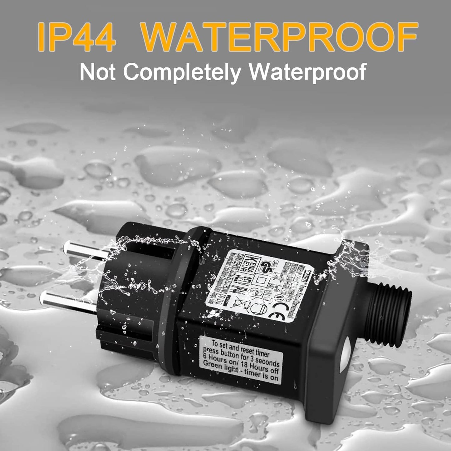 yowin EU Stecker für Lichterkette 31V 9 Modi Netzteil Adapter mit Timer, Speicherfunktion, IP44 Wasserdicht Transformator für Weihnachtsbeleuchtung Lichternetz Lichterkette Eisregen